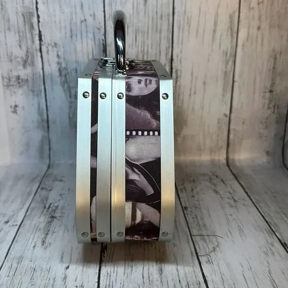 Vintage Hard Shell BERLIN LONDON PARIS Handbag Jewelry Case Organizer Footed - Picture 2 of 12